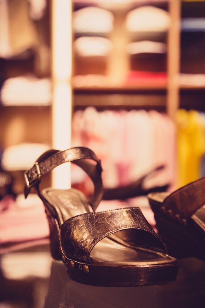 Elegant high heel sandals showcased in a chic boutique setting, exuding modern fashion appeal.